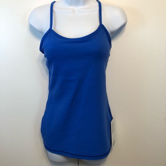 ⬇️4️⃣5️⃣NWT LULULEMON Power Y Blue Tank - Picture 2 of 6